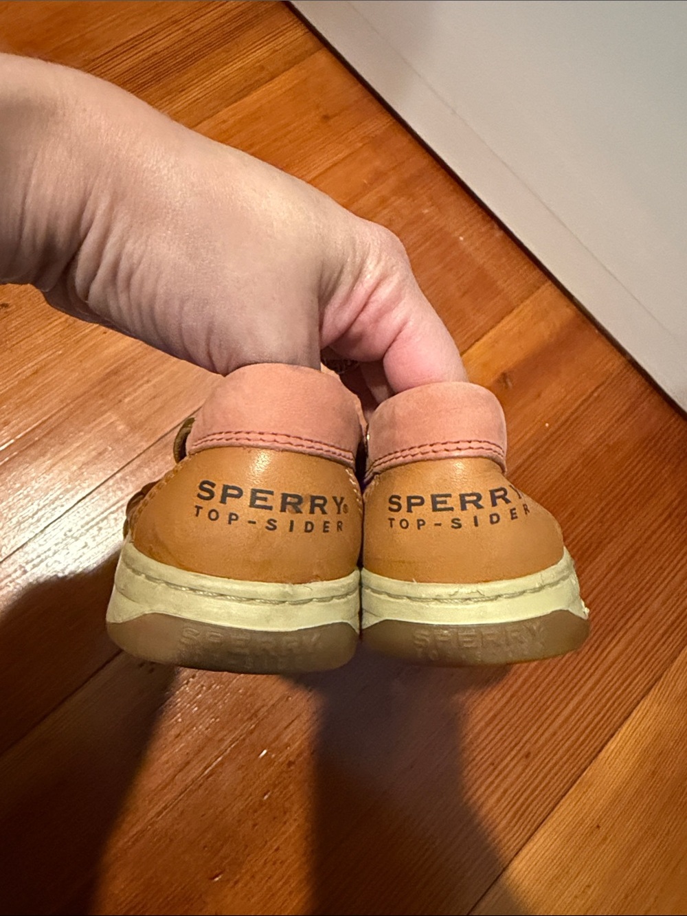Sperry Pink Plaid Leather Boat Shoes - Picture 5 of 7
